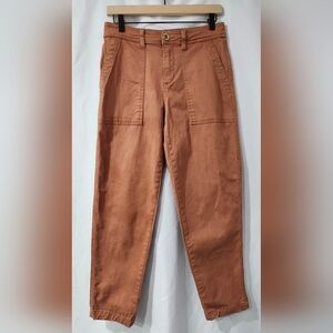 A New Day Women's‎ Pant Size 2 Rust Slim Ankle Stretch Chino Utility Pockets